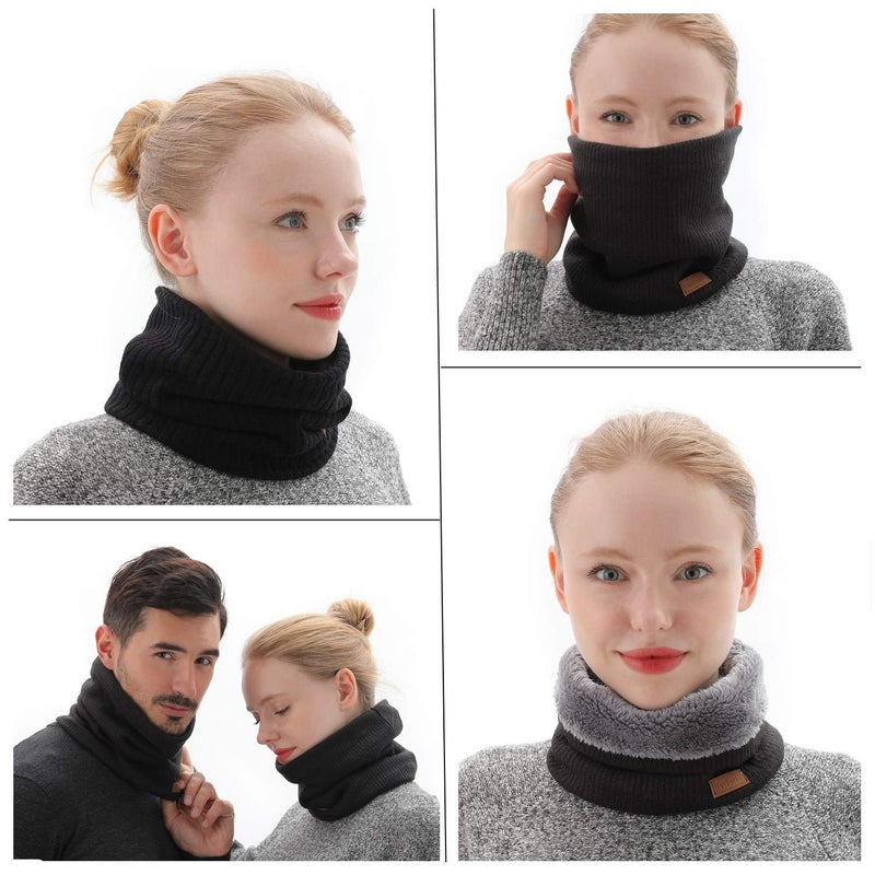 NovForth Winter Neck Warmer Men Ski, Neck Gaiter Face Scarf Women, Fleece Scarf for Men Gaiter Mask, Thick Windproof Scarves - Image 5